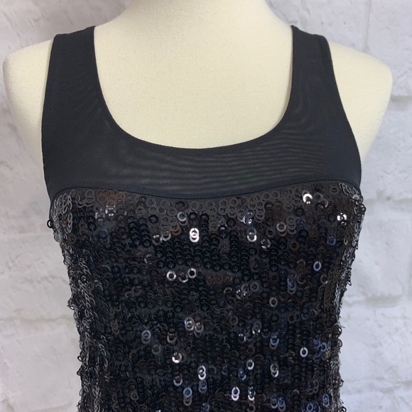 Express Stretch Sequin black party dress - Picture 2 of 6